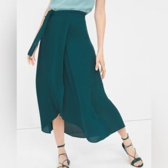 NWT White Houe Black Market Faux Wrap Maxi Skirt - Picture 1 of 8
